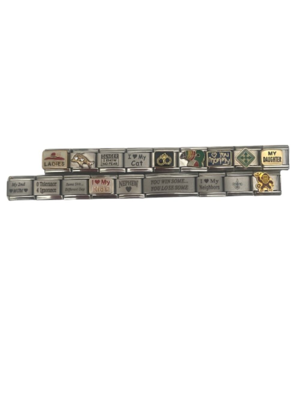 Italian Charm Bracelet My Daughter I Love My Cat Vintage